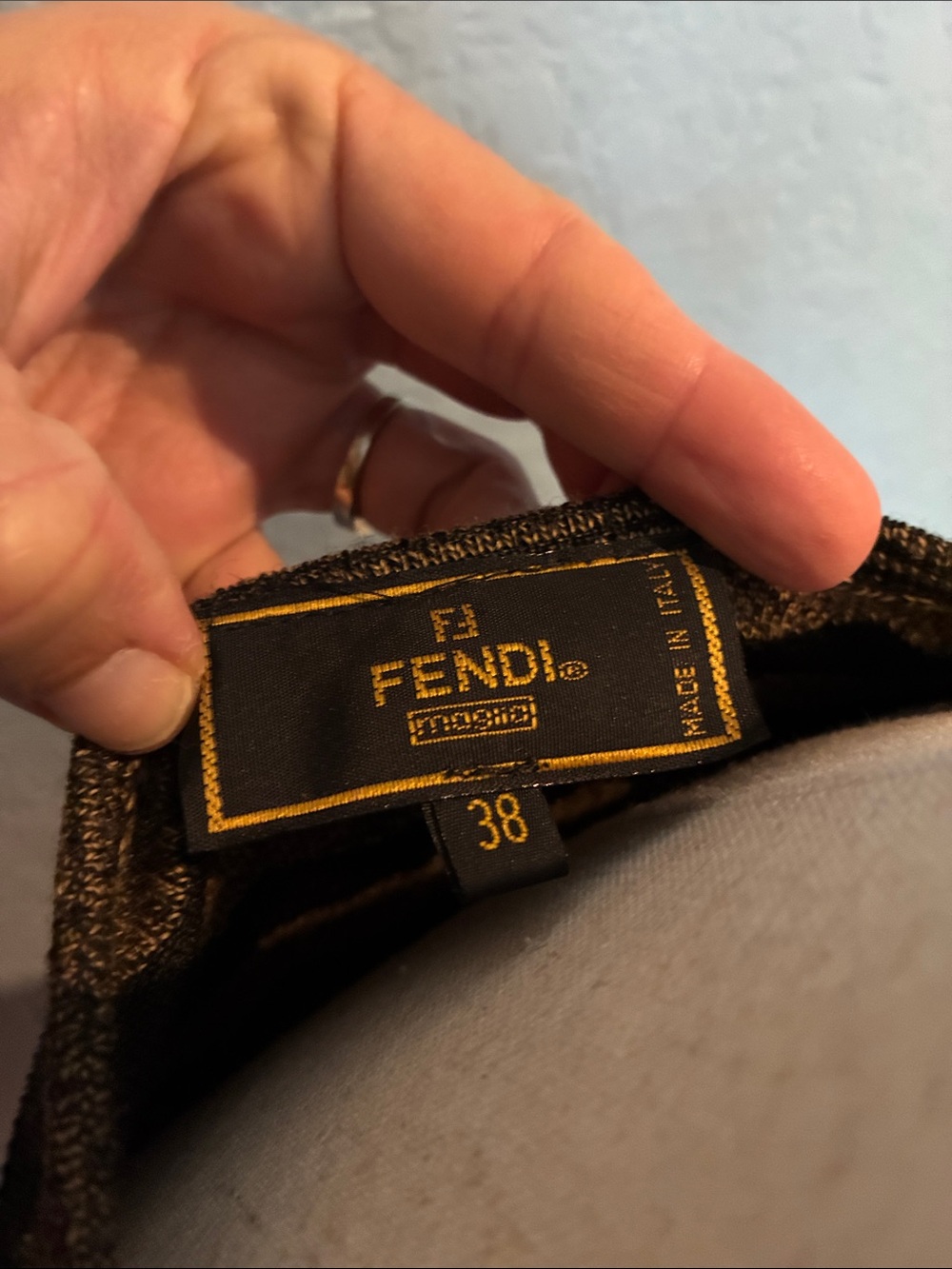 Fendi vintage Brown and Black Wavy Stripe Long-Sleeve Sweater Top - Picture 2 of 8